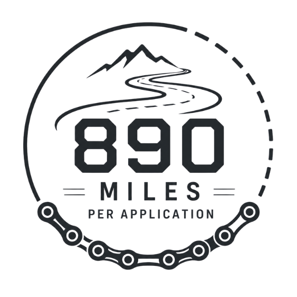 Smoove Lube lasts for up to 890 miles on a single application